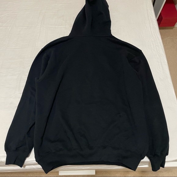 Black Balenciaga Embroidered Rainbow Pullover Hoodie - Picture 2 of 9
